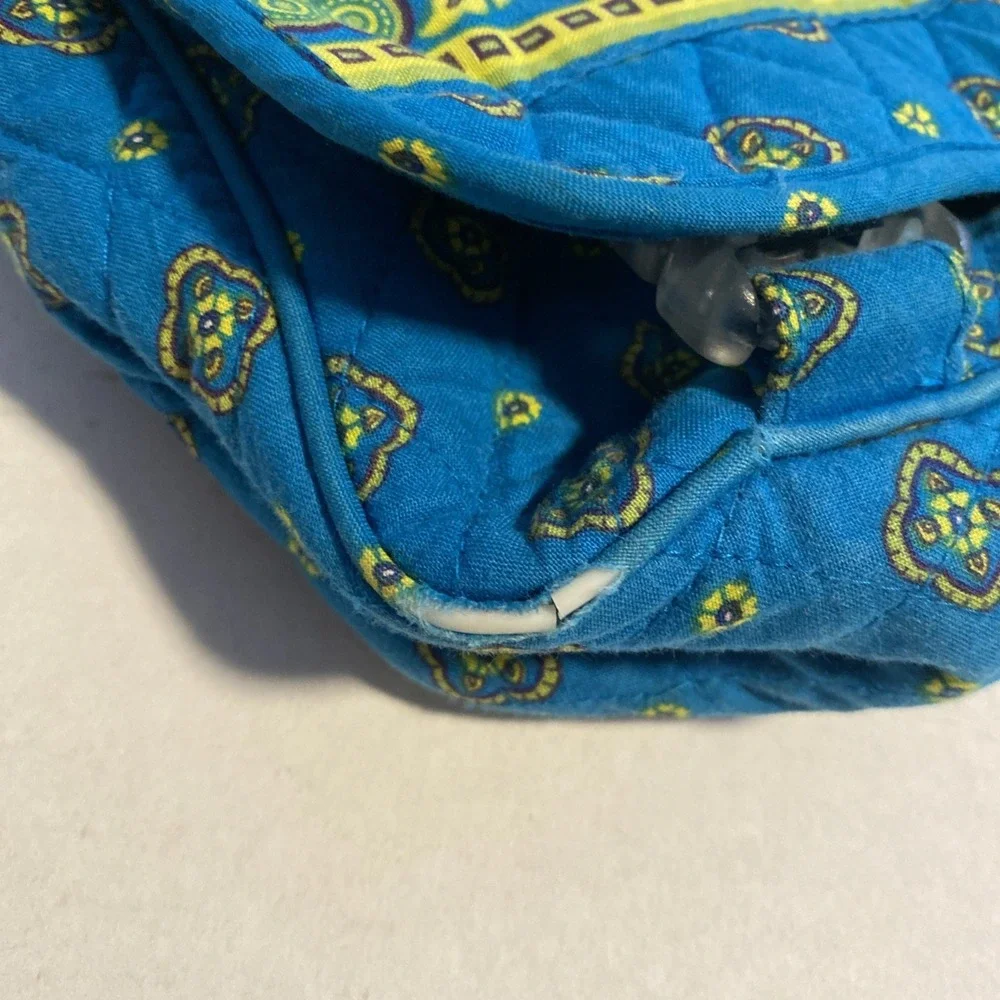 Victoria Hill Quilted Diaper Overnight Tote Large Travel Bag Cotton Blue Paisley - Picture 15 of 16